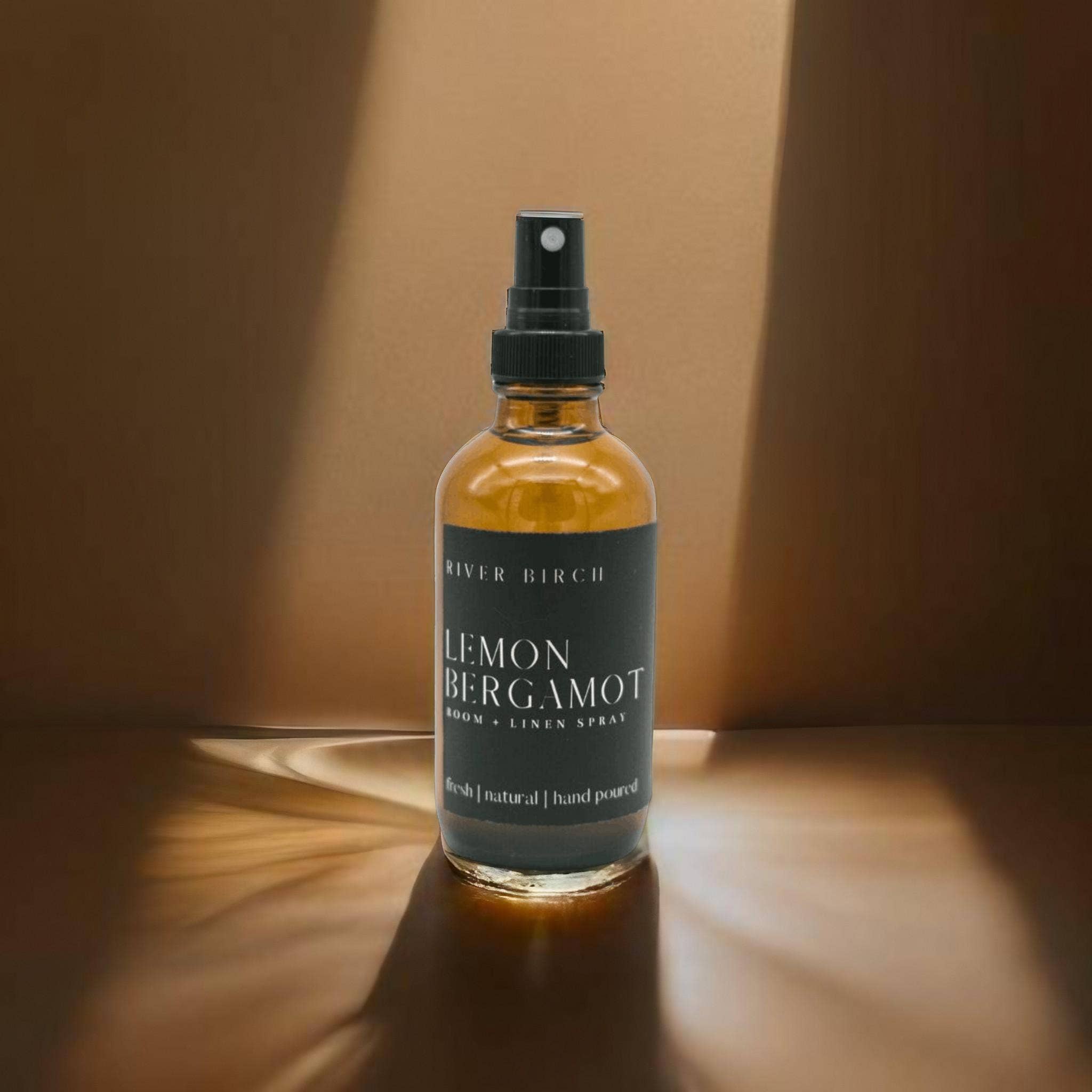 Lemon Bergamot - 4 oz Amber Glass Room + Linen Spray