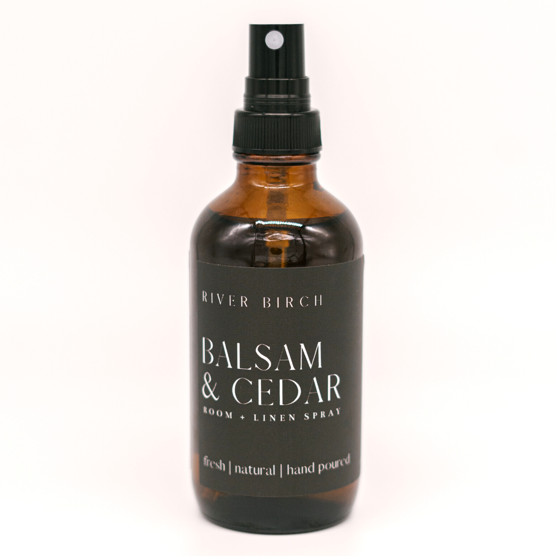 Balsam & Cedar - 4 oz Amber Glass Room + Linen Spray