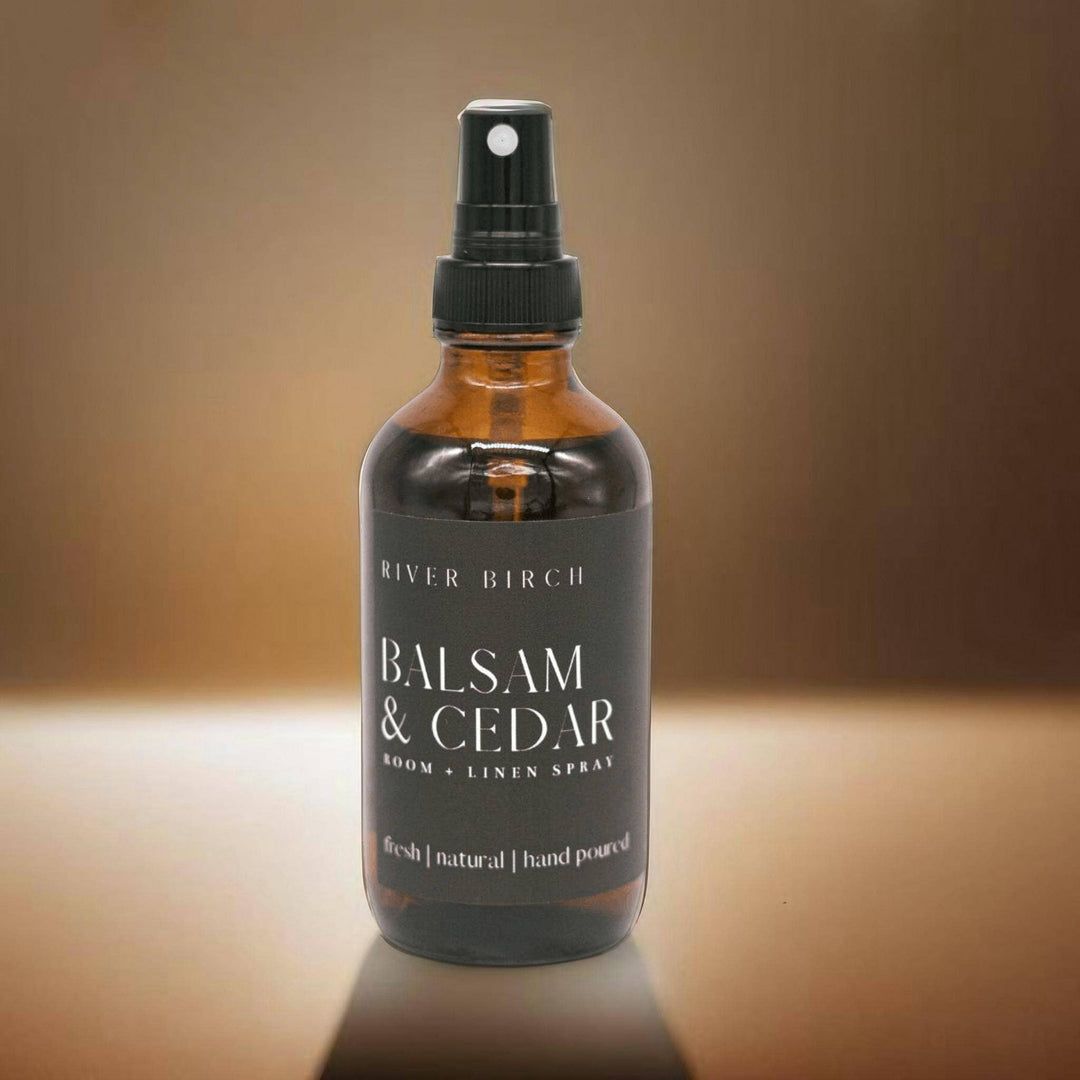 Balsam & Cedar - 4 oz Amber Glass Room + Linen Spray